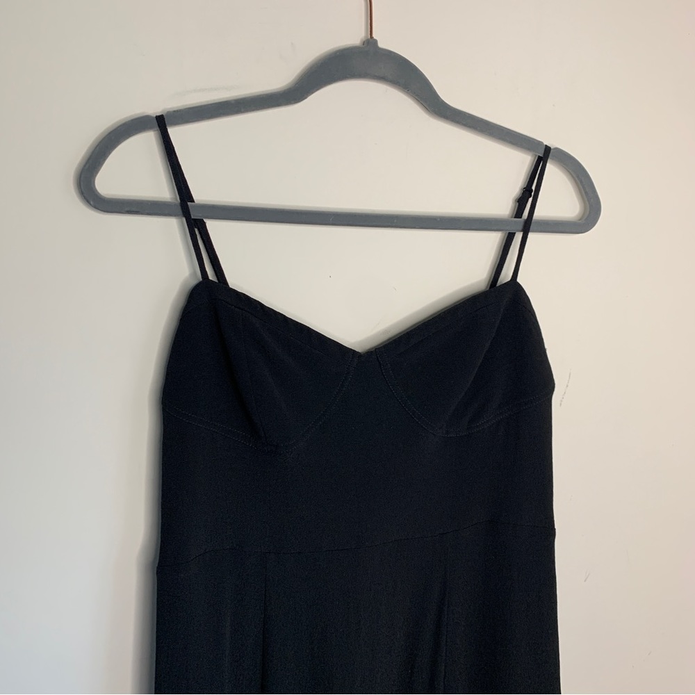 Sunday Best Aritzia Viola Midi Dress Slit Black Large - Picture 11 of 11